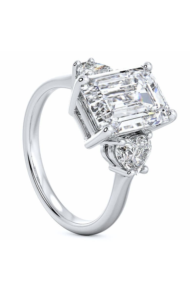 Bliss Diamond Certified 2 1/2Ct Madison Emerald Cut Diamond Engagement Ring 14k Gold Lab Grown, Alternate, color, 14K White Gold