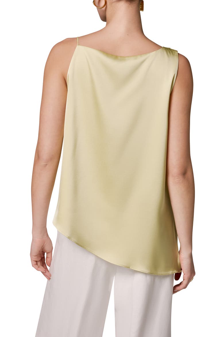 Beaded Asymmetric Sleeveless Satin Top, Alternate, color, CITRUS