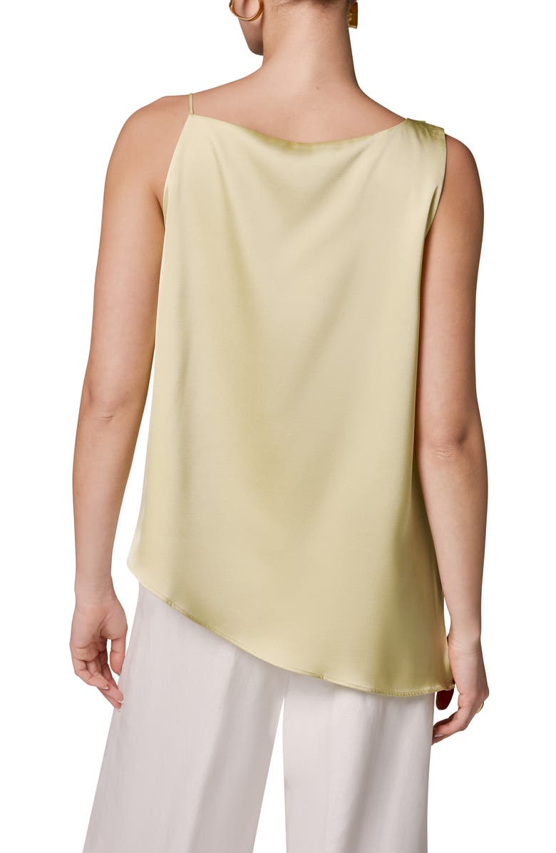 Donna Karan New York Beaded Asymmetric Sleeveless Satin Top, Alternate, color,