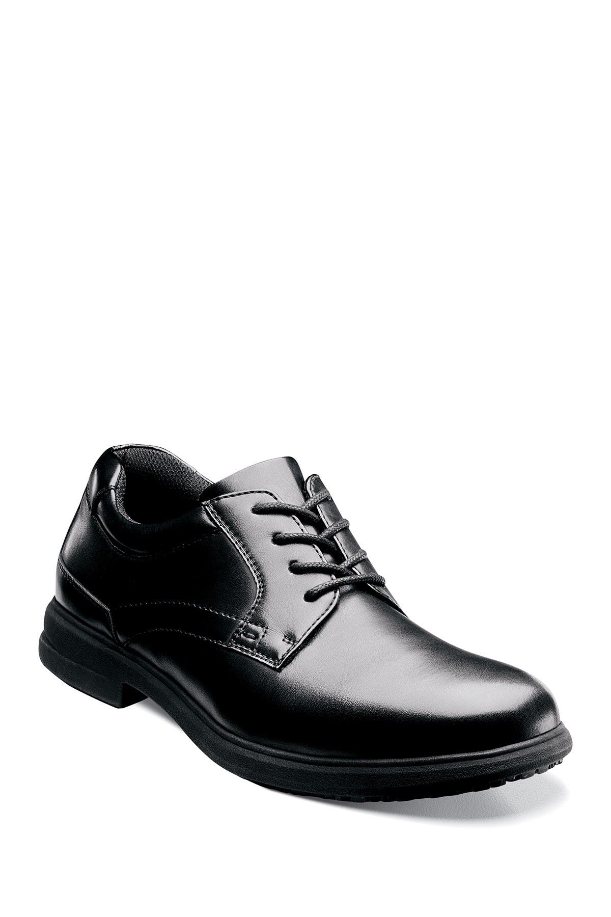 NUNN BUSH Sherman Slip-Resistant Plain Toe Work Derby - Wide Width Available, Main, color, Black
