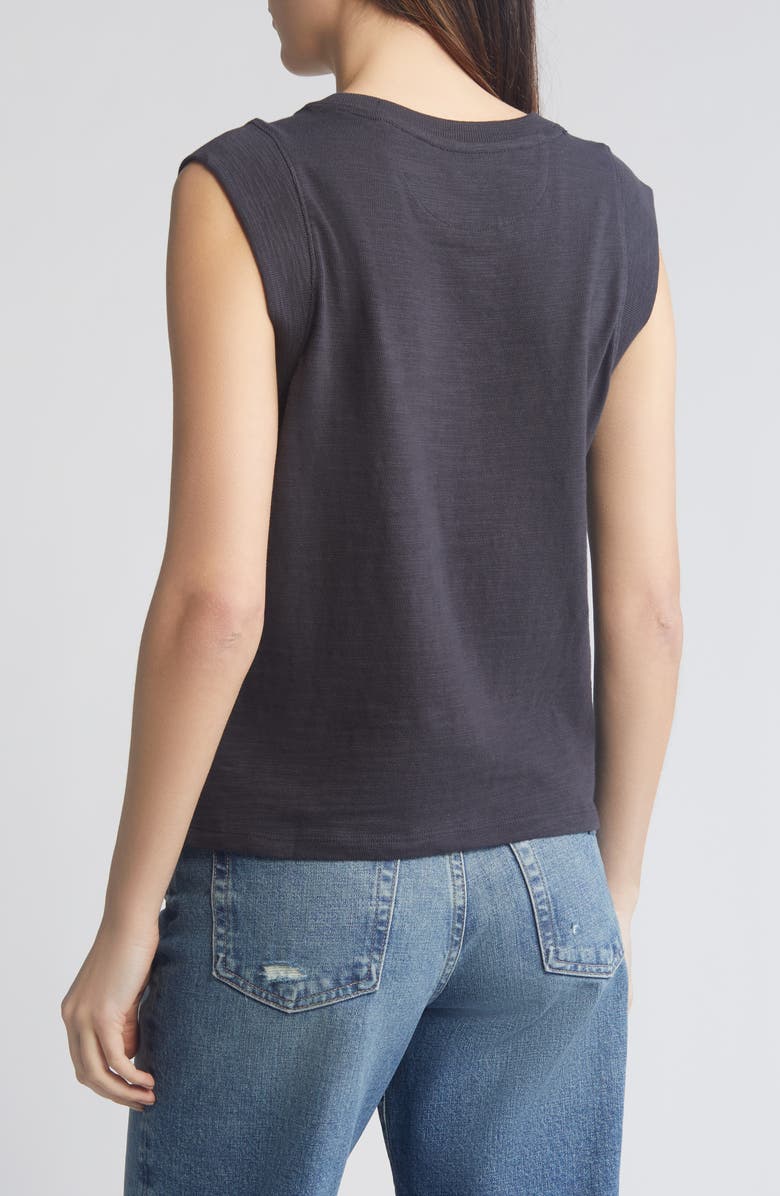 Faherty Sunwashed Slub Muscle Tank, Alternate, color, Washed Black