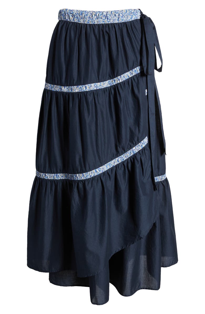 Merlette x Liberty London Prins Cotton Lawn Wrap Skirt, Alternate, color,