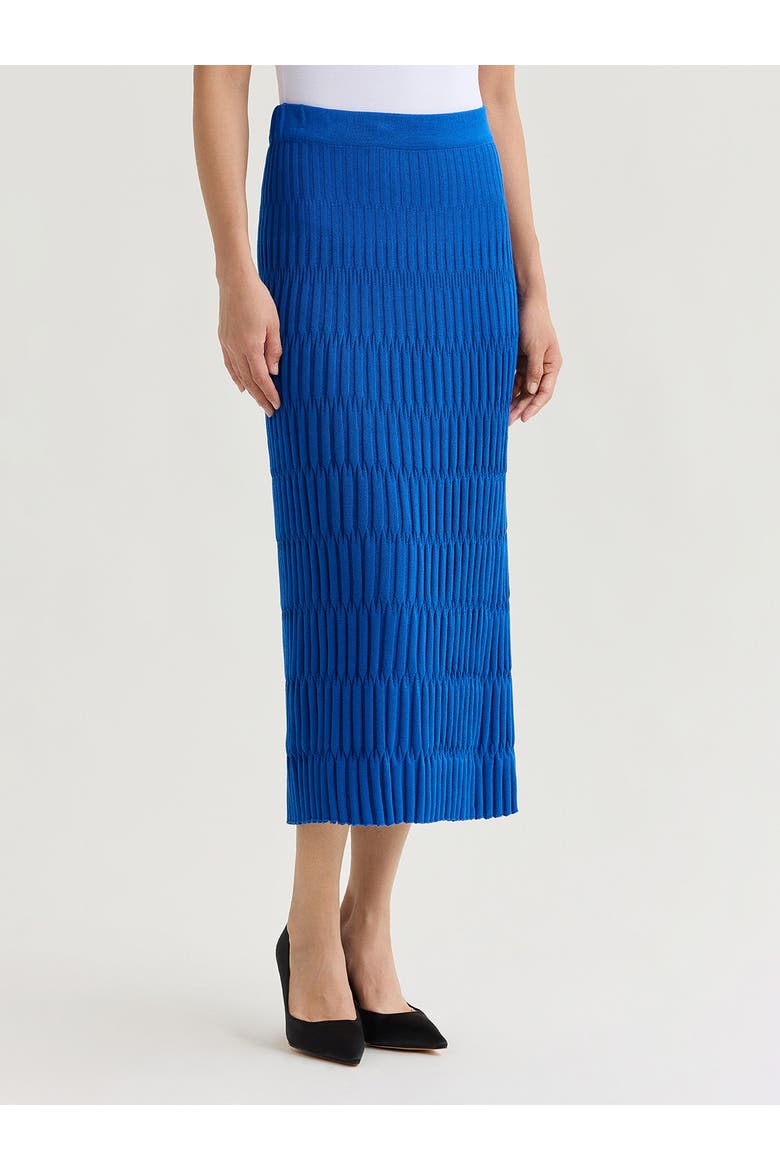 Raised Geometric Soft Knit Maxi Skirt, Alternate, color, Aegean Blue