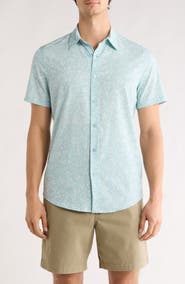 14th & Union Sprigs Short Sleeve Performance Button-Up Shirt