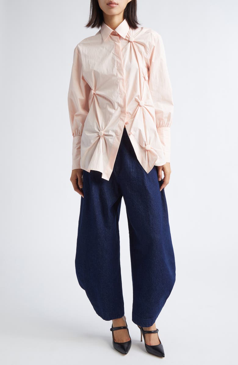 renaissance renaissance Ava Pleated Balloon Jeans, Alternate, color, Jeans