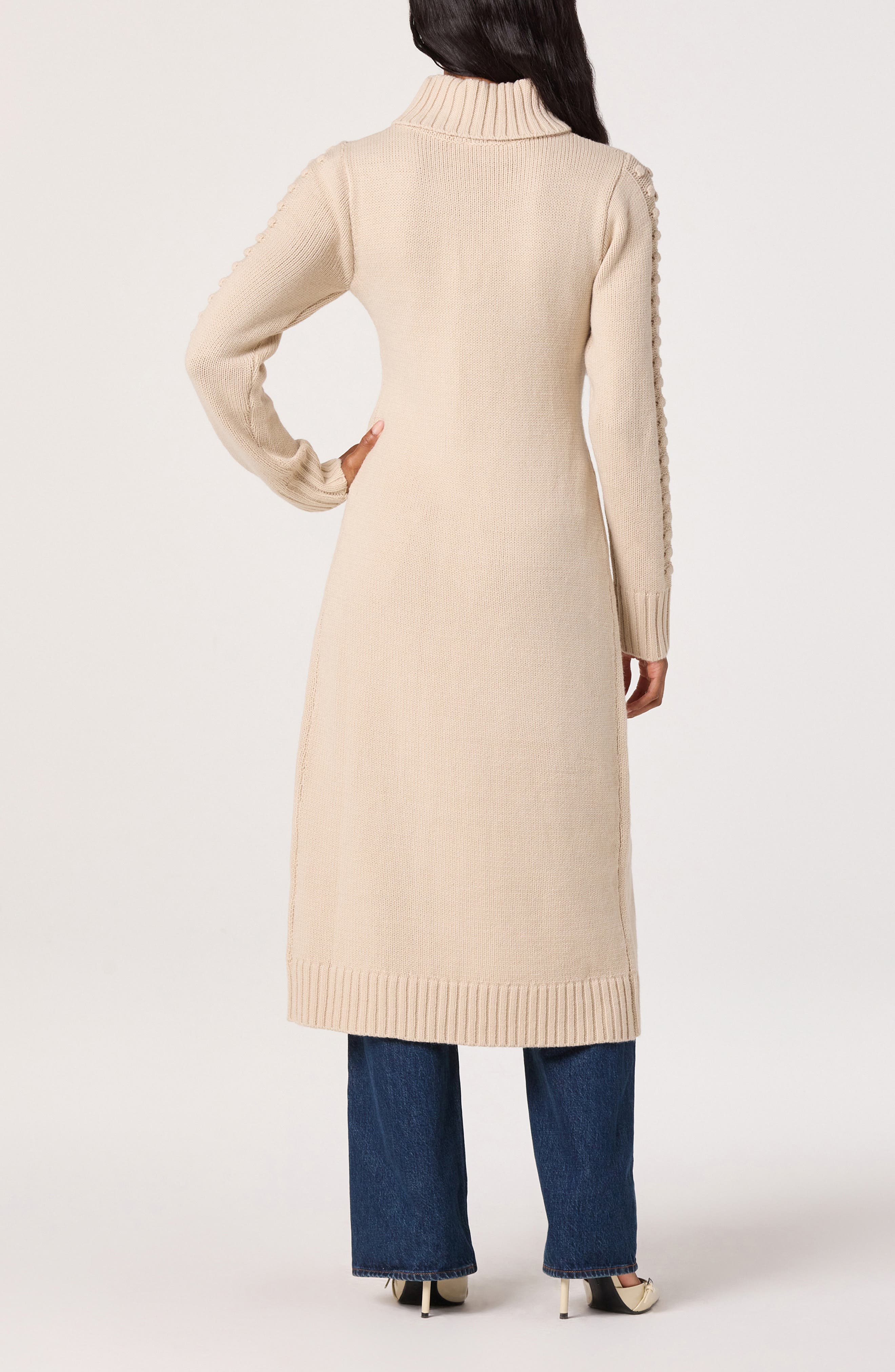 Textured Maxi Turtleneck Sweater - image 4