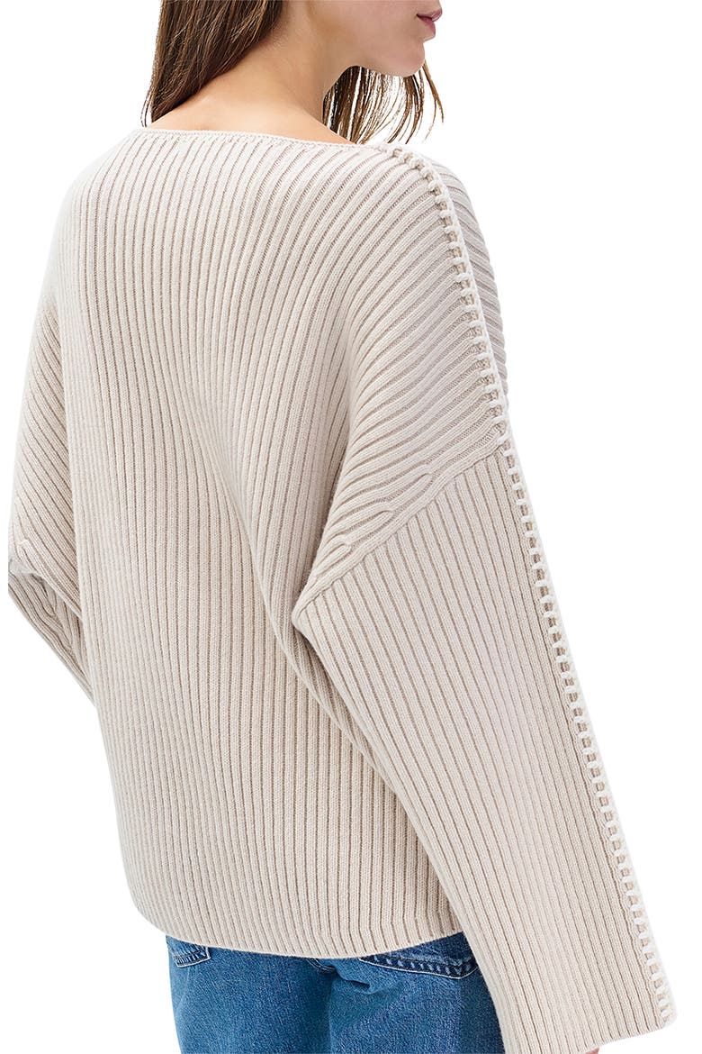 Ingrid Boatneck Wool Rib Sweater, Alternate, color, LTOAT