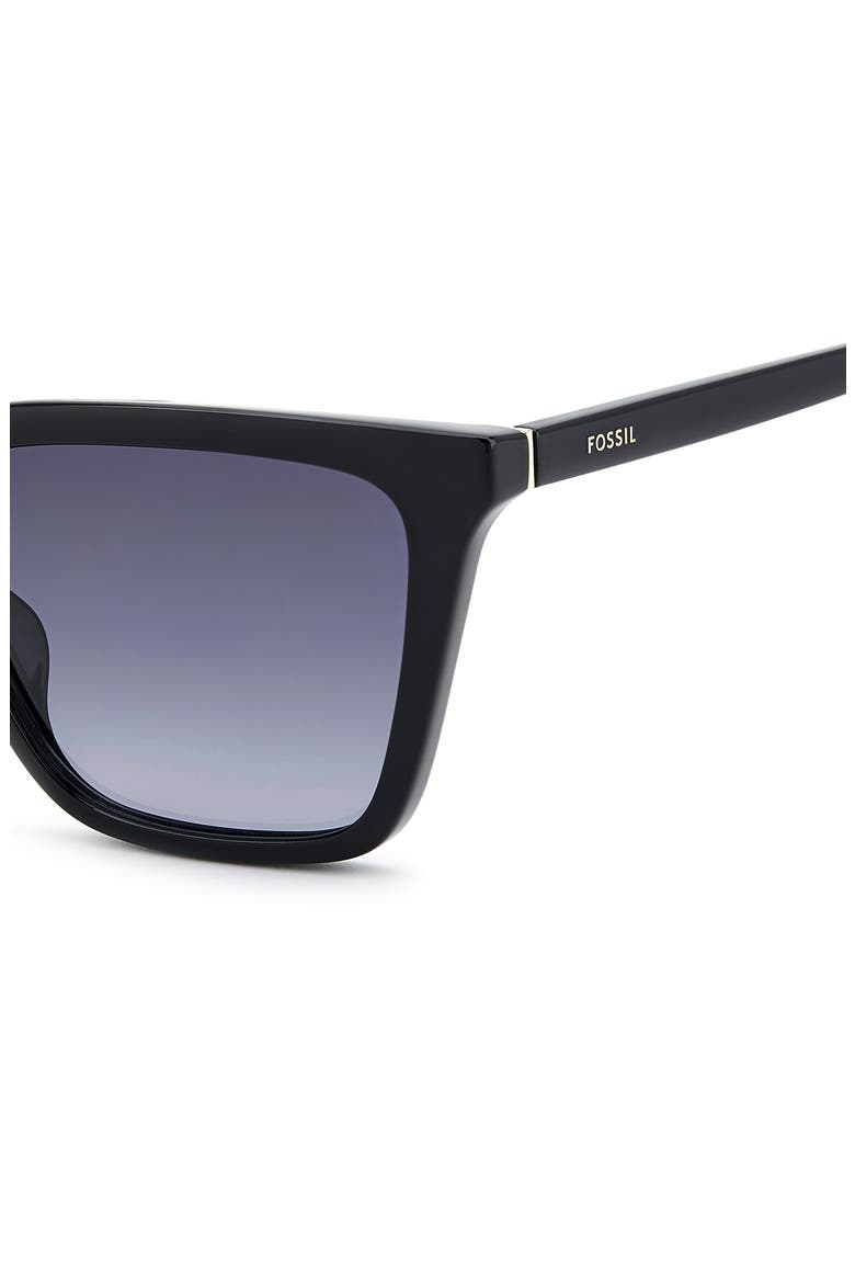 56mm Square Sunglasses, Alternate, color, BLACK