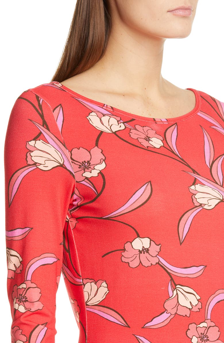 St. John Collection Spring Floral Jersey Top, Alternate, color,