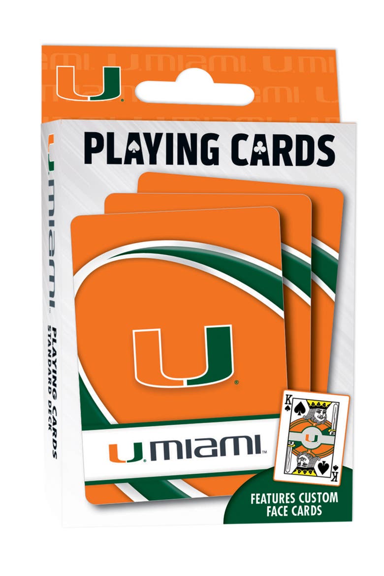Miami Hurricanes Playing Cards, Main, color, Multicolor