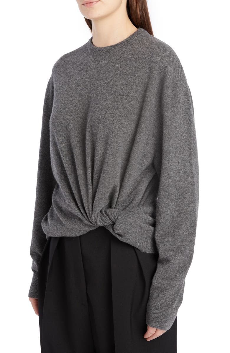 The Row Melino Front Twist Cashmere Sweater, Alternate, color, 