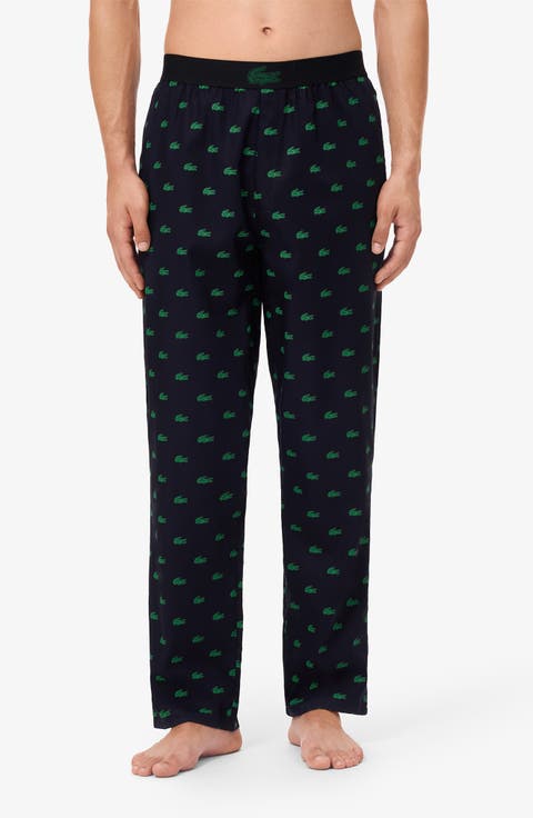 Logo Print Cotton Pajama Pants