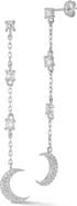 SPHERA MILANO Cubic Zirconia Moon Drop Earrings