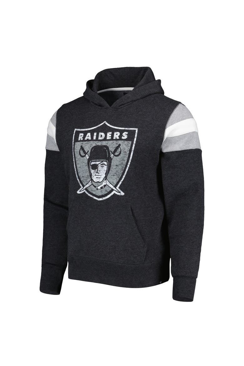 Men's '47 Black Las Vegas Raiders Legacy Premier Nico Pullover Hoodie, Alternate, color, Black