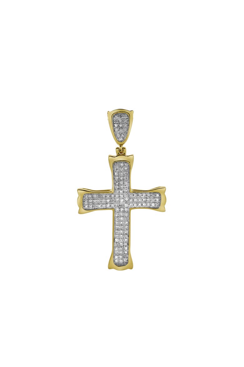 Templar Cross Diamond Pendant in 10K Yellow Gold, Main, color, 10K Yellow Gold