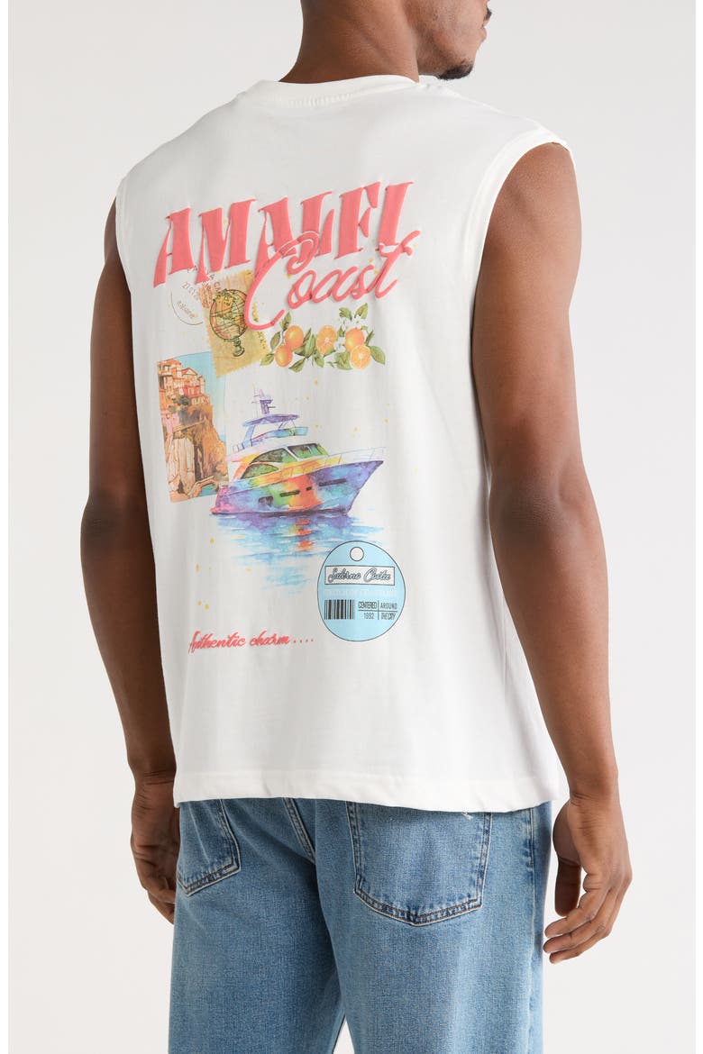 Amalfi Coast Graphic Muscle Tee, Alternate, color, WHITE