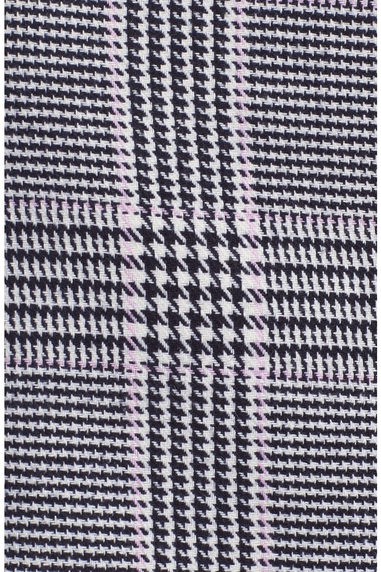 Button Front Plaid Skirt, Alternate, color, NAVY NIGHT HOUNDSTOOTH