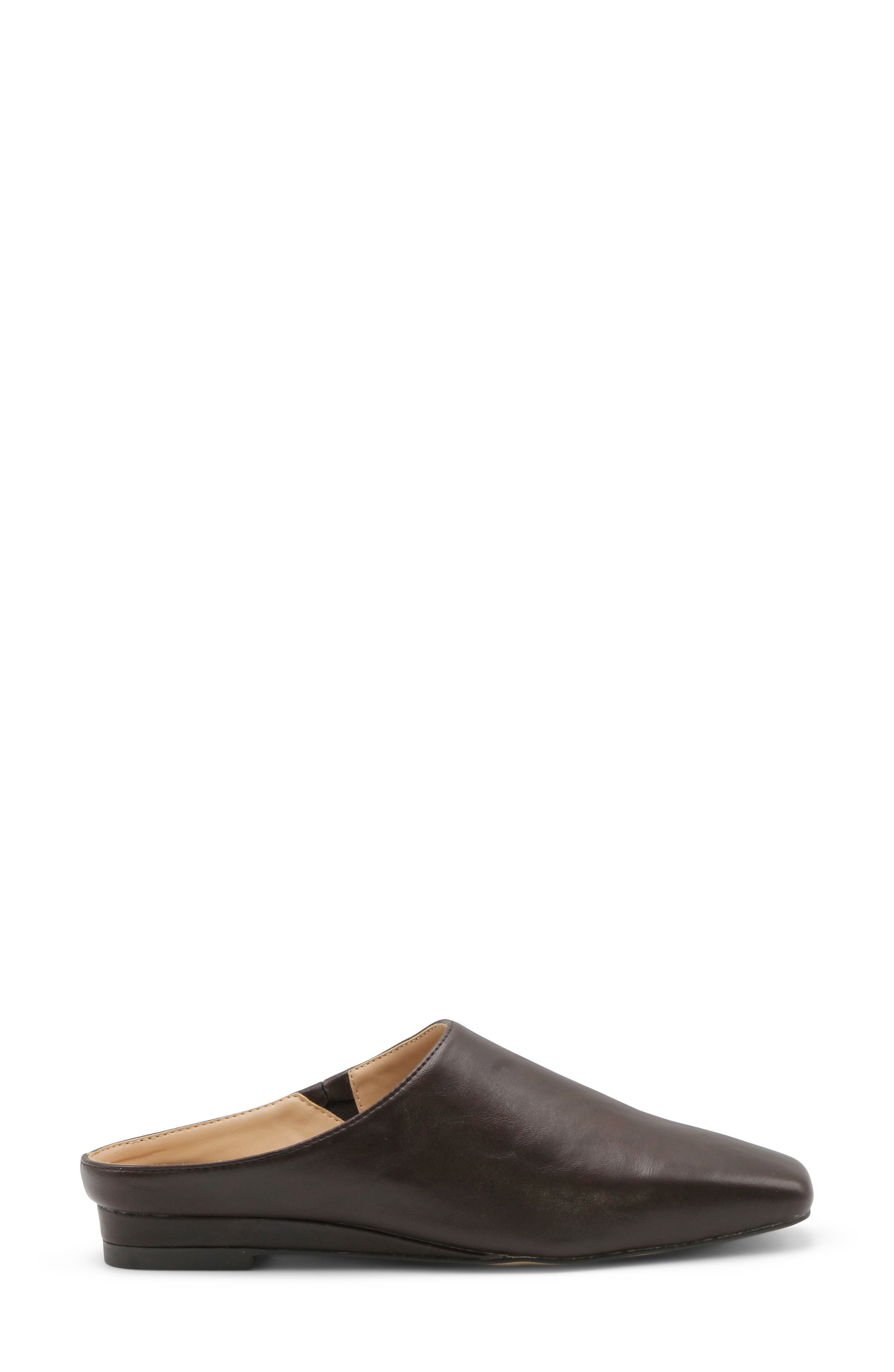 Viking Faux Leather Flat Mule, Alternate, color, DK BROWN-SM