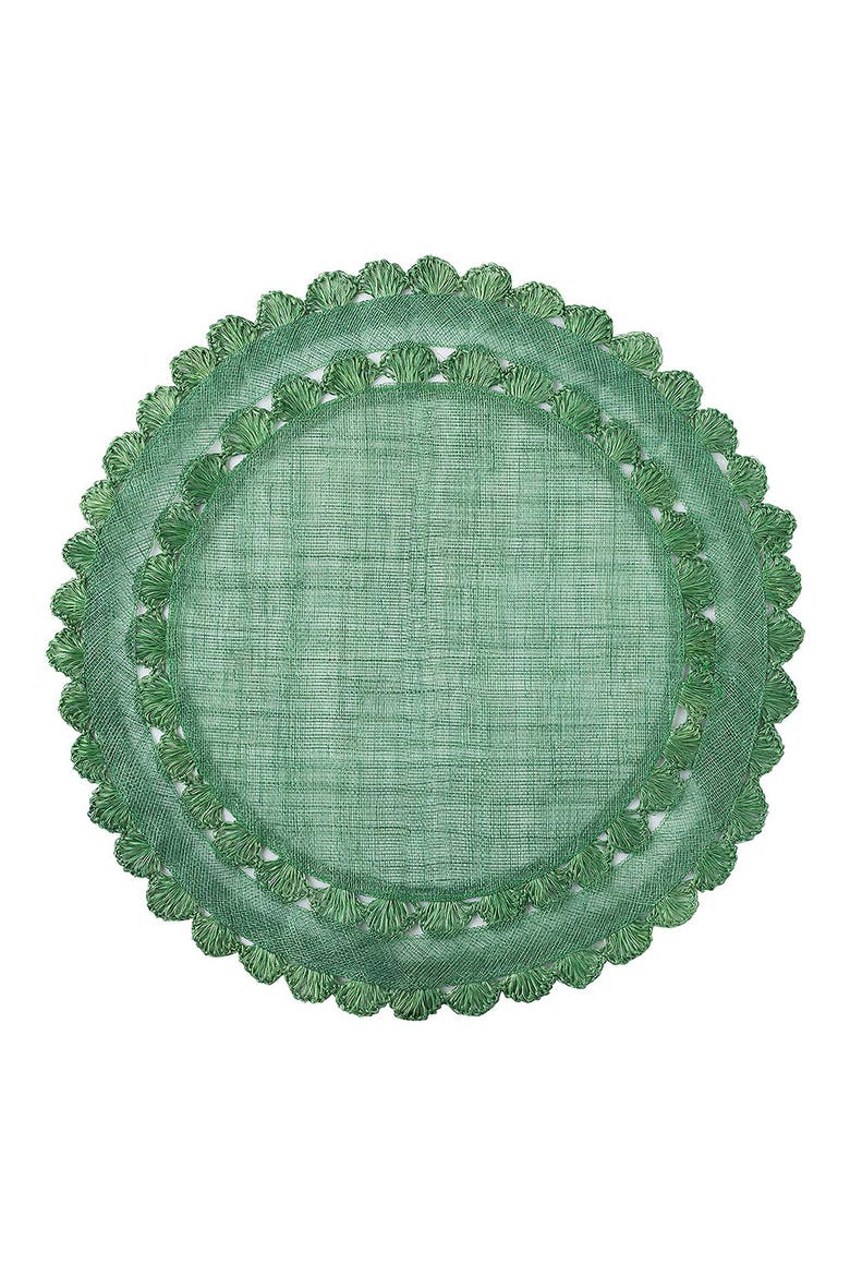 Isadora Set of 4 Placemats, Alternate, color, EVERGREEN