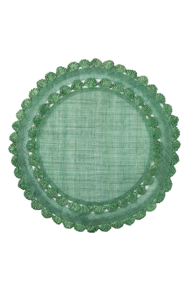 Juliska Isadora Set of 4 Placemats, Alternate, color, Evergreen