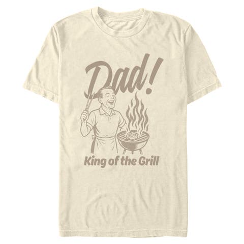 Men's Dad Is The King Of The Grill Short Sleeve Graphic T-shirt