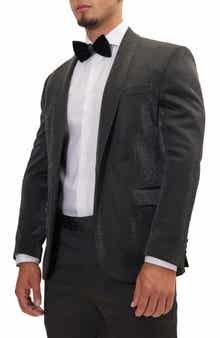 Metallic Sparkle Tuxedo Jacket
