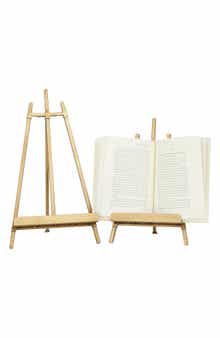 SONOMA SAGE HOME Goldtone Metal Traditional Easel with Foldable Stand - Set of 2