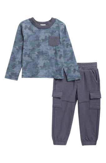 Kids' Scenic Route Camo Long Sleeve T-Shirt & Cargo Joggers Set