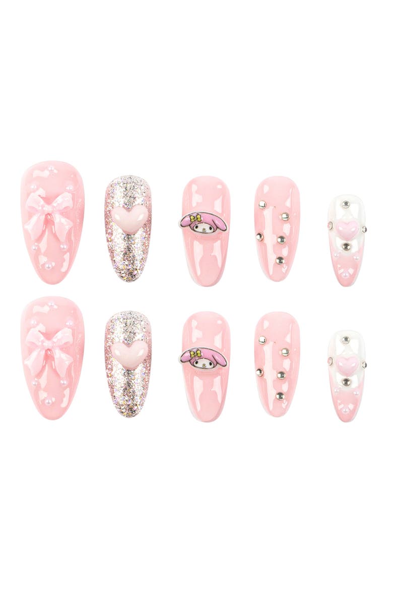 My Melody 3D Medium Round Press-On Nails, Main, color, Multicolor