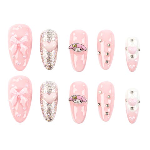 My Melody 3D Medium Round Press-On Nails