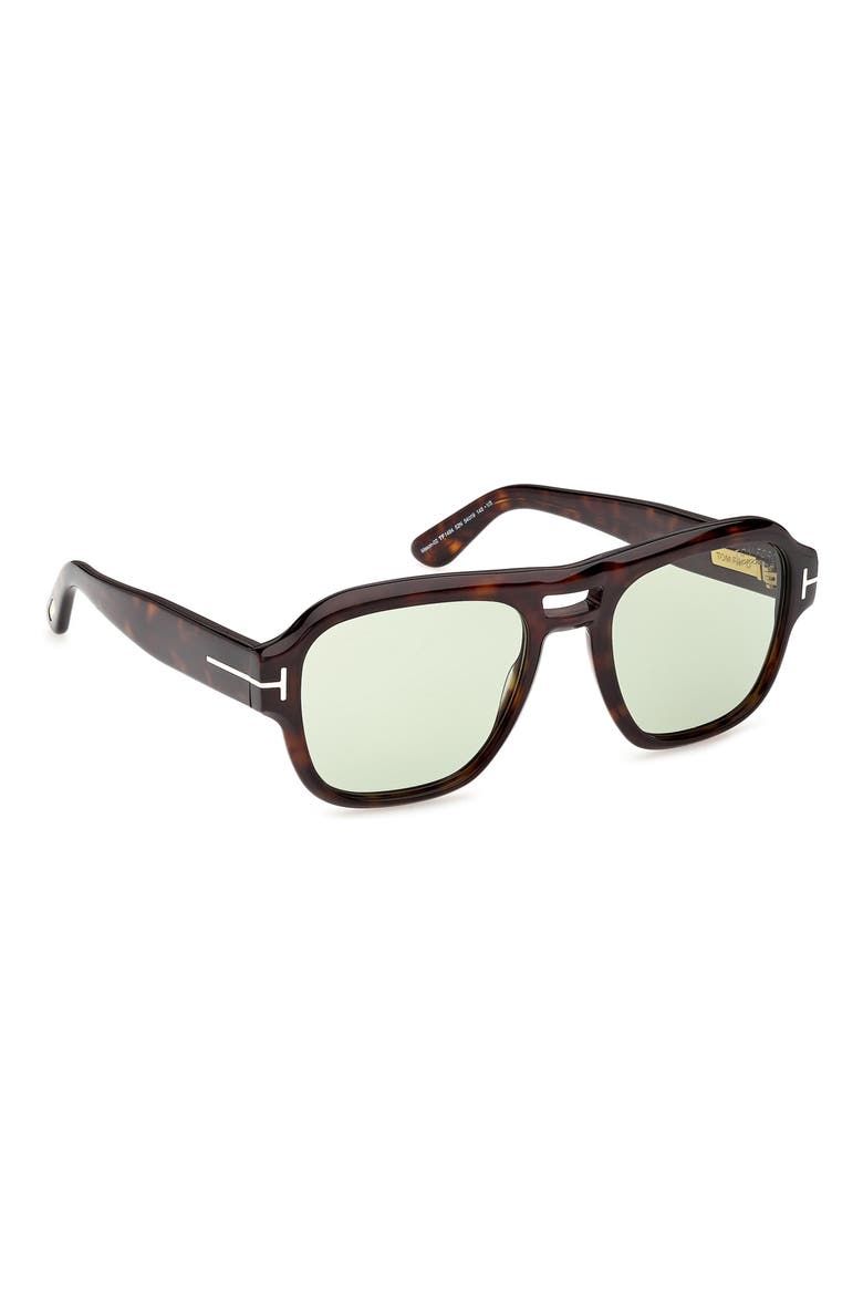 Mason-02 54mm Photochromic Square Navigator Sunglasses, Alternate, color, DARK HAVANA ROSE GOLD/ GREEN