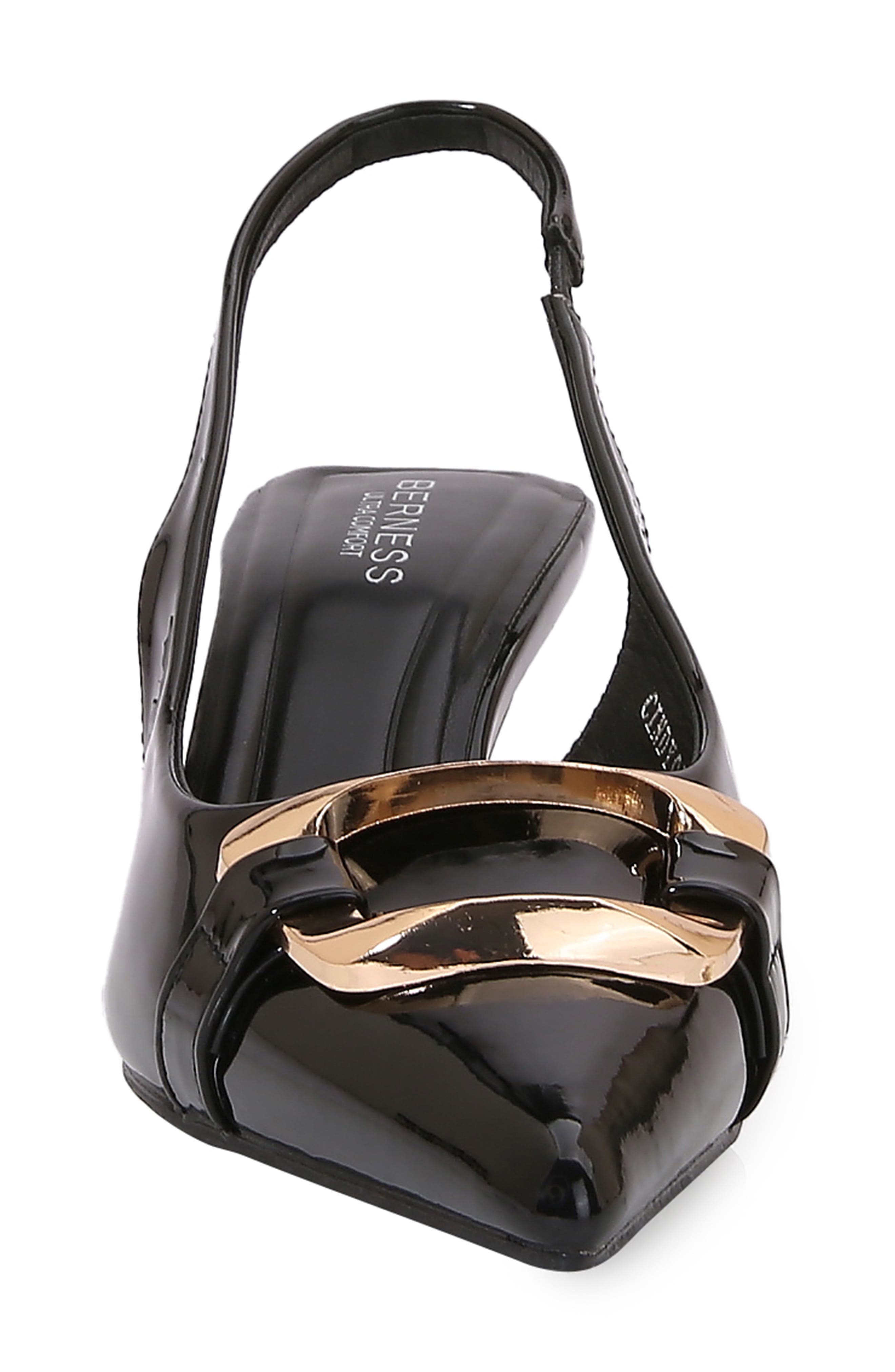 BERNESS Kitten Heel Slingback Pump, Alternate, color, Black