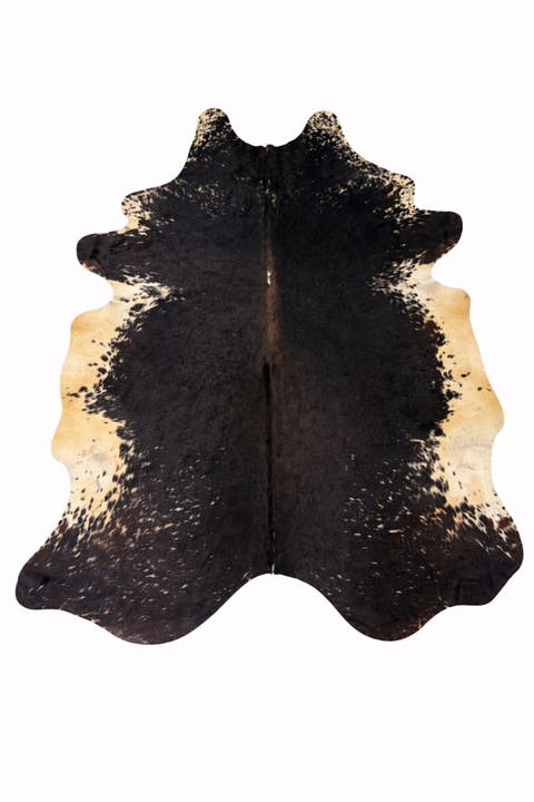 Eco Hides RH Rugs Audrey Black Speckled Cowhide Rug 7'8" × 6'2"