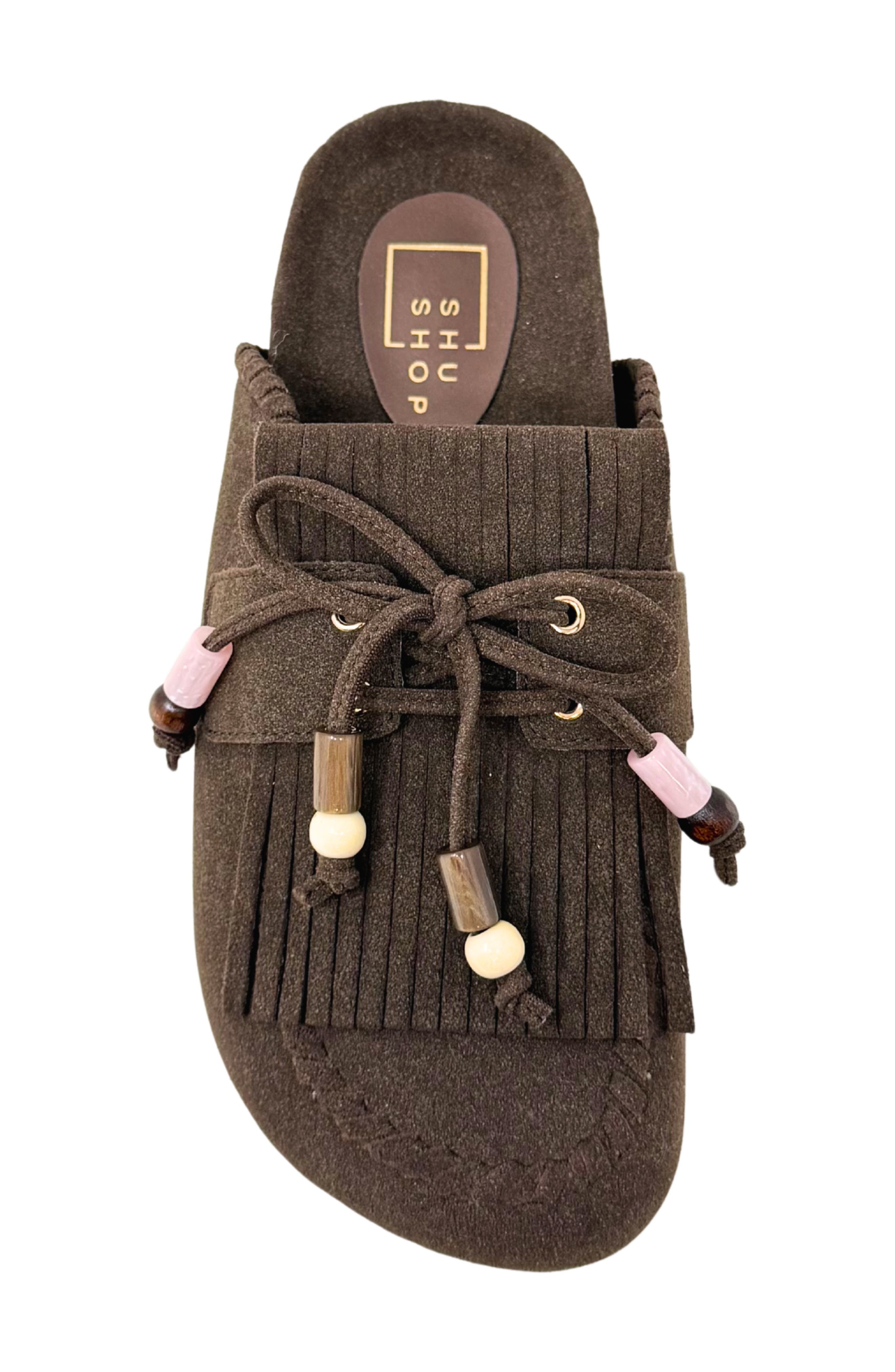 Tilly Faux Suede Clog, Alternate, color, BROWN SUEDE