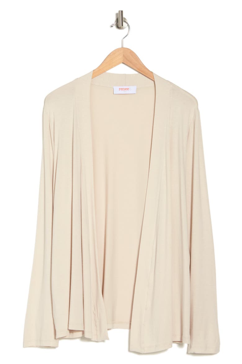 Jersey Cardigan, Alternate, color, OYSTER