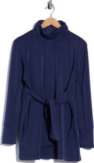 YOGALICIOUS Softlite Funnel Neck Belted Cardigan
