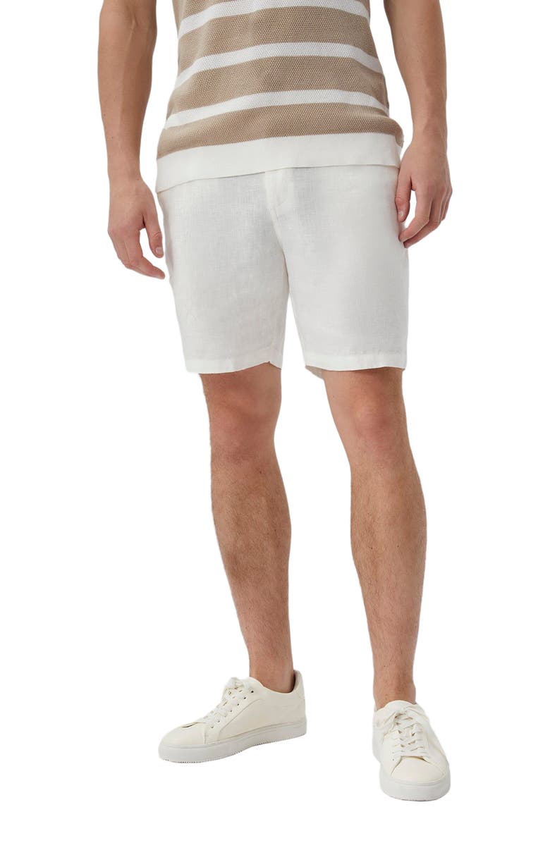 Onia Linen Fixed-Waist Short, Alternate, color, White