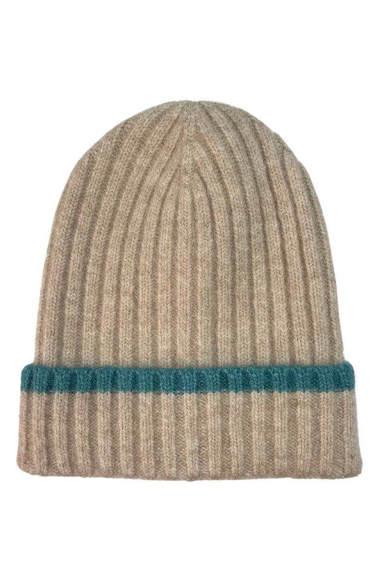 MARCUS ADLER Rib Knit Beanie, Main, color, Taupe