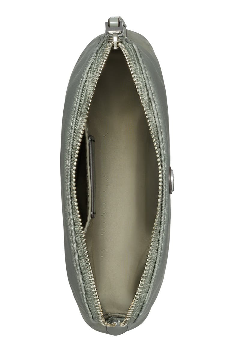 Small Dome Nylon Cosmetic Case, Alternate, color, SHALE ROCK