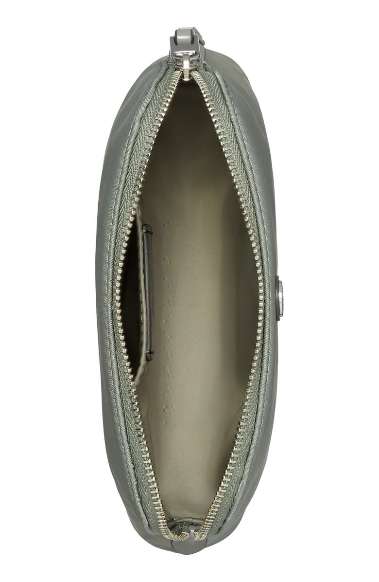 Tory Burch Small Dome Nylon Cosmetic Case, Alternate, color, Shale Rock