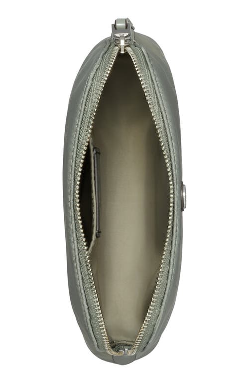 Tory Burch Small Dome Nylon Cosmetic Case In Gray
