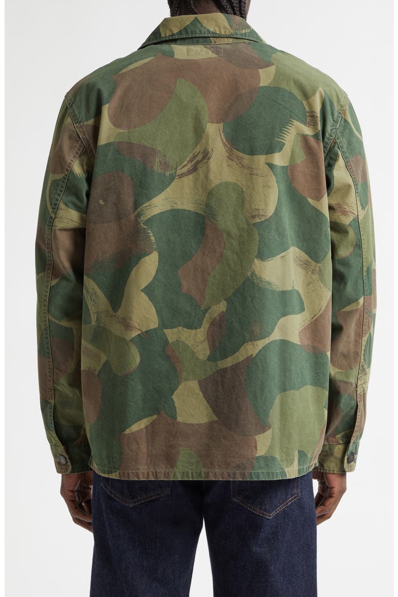 Camo Print Cotton Poplin Button-Up Overshirt, Alternate, color, PRINTED CAMO