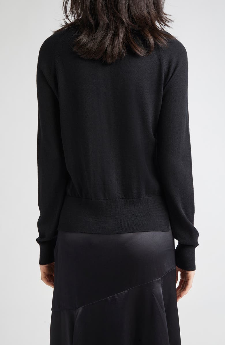 Simone Rocha Carnation Intarsia Merino Wool & Silk Cardigan, Alternate, color,