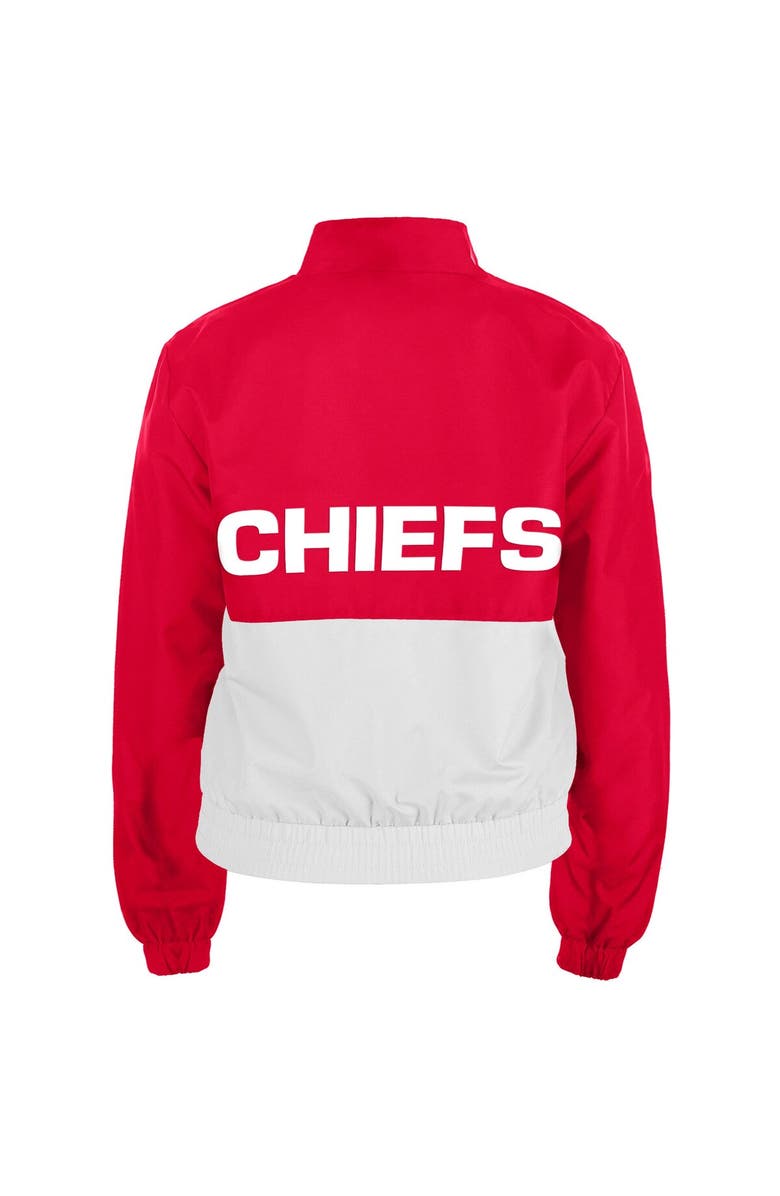 New Era Women's New Era Red Kansas City Chiefs Color Block Full-Zip Windbreaker Jacket, Alternate, color,