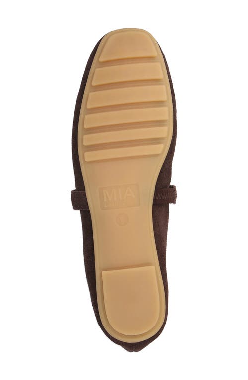 Mia Limited Edition Karolin Mary Jane Flat In Dark Brown