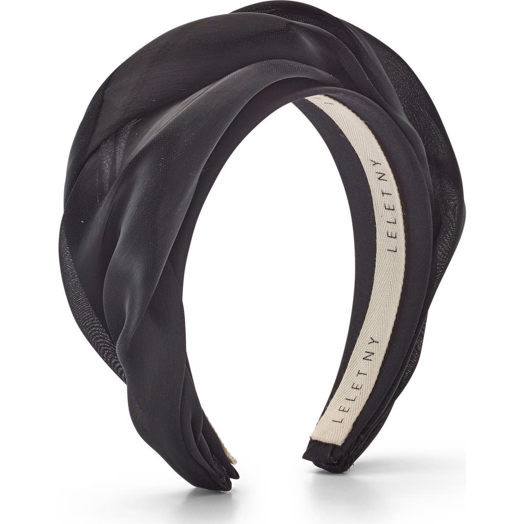 Lelet Ny Liquid Drape Silk Headband In Black