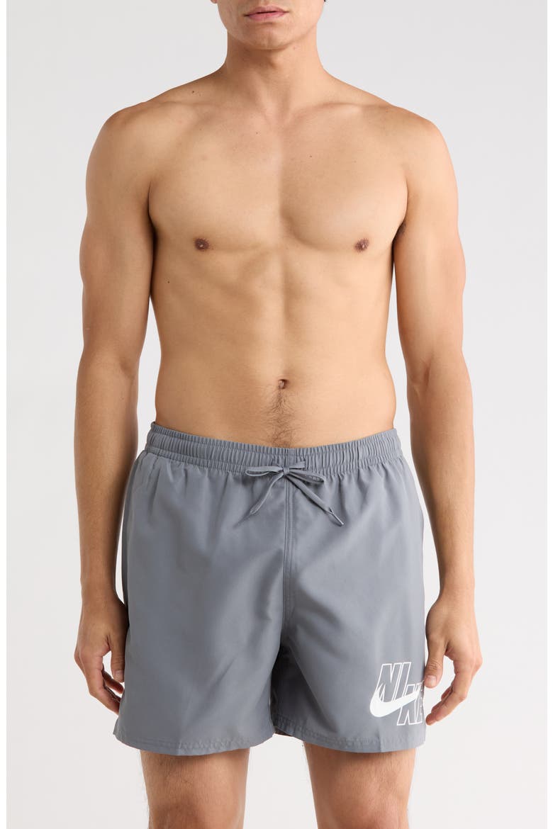 5-Inch Volley Swim Shorts, Main, color, COOL GREY