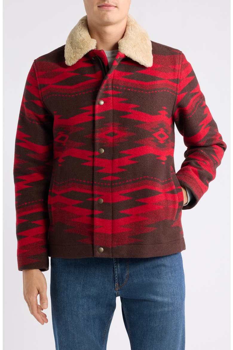 Silverton Wool Blend Coat, Alternate, color, CROWN POINT RED