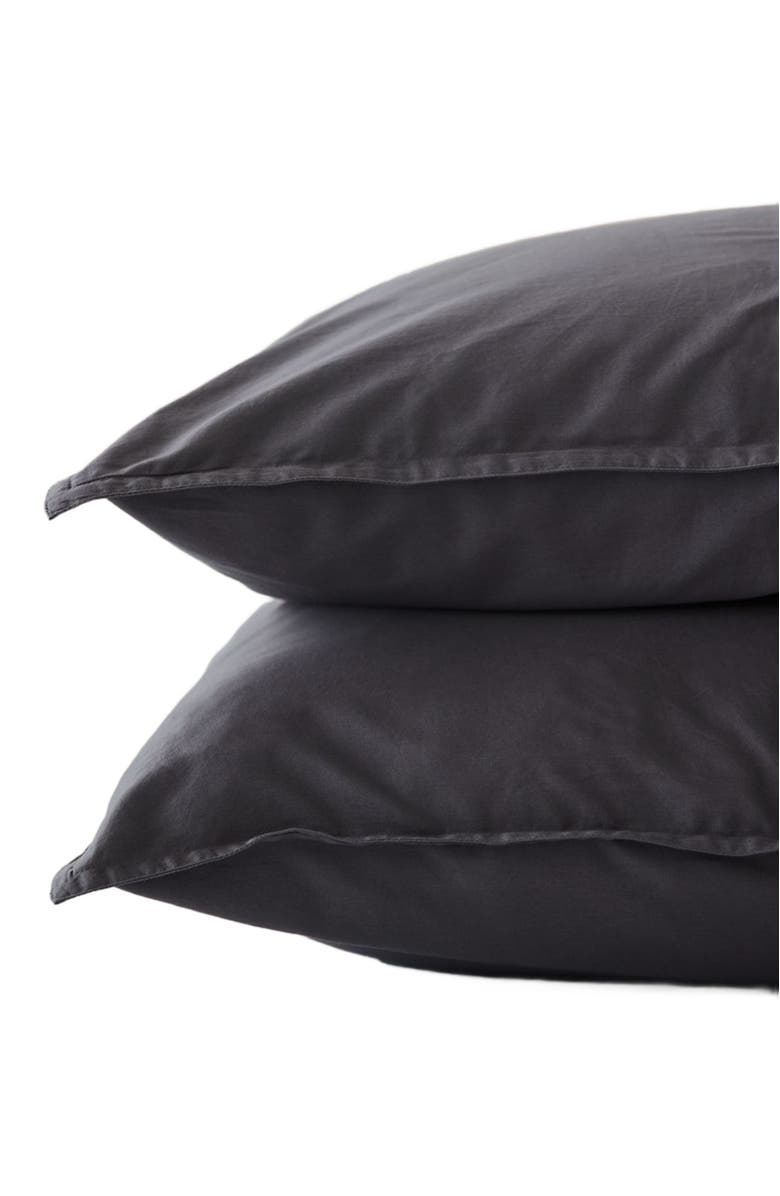 Pact Organic Room Service Sateen Sham 2-Pack, Alternate, color, Charcoal