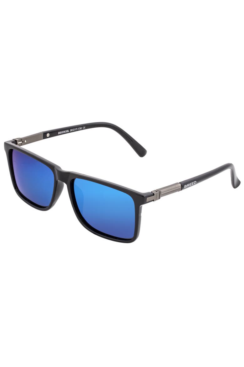 Caelum Polarized Sunglasses, Main, color, Black/Blue